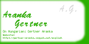 aranka gertner business card